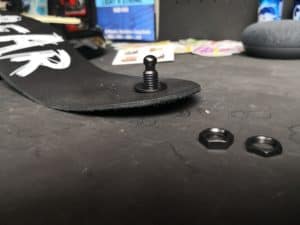 PLB bolt in place in strap with washer